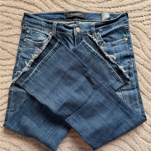 Liverpool front seam crop flare leg jeans